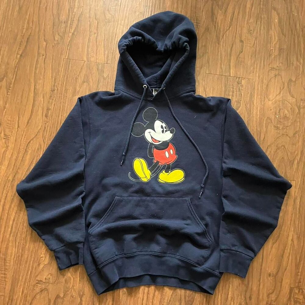 Disney Men's Navy and Blue Hoodie